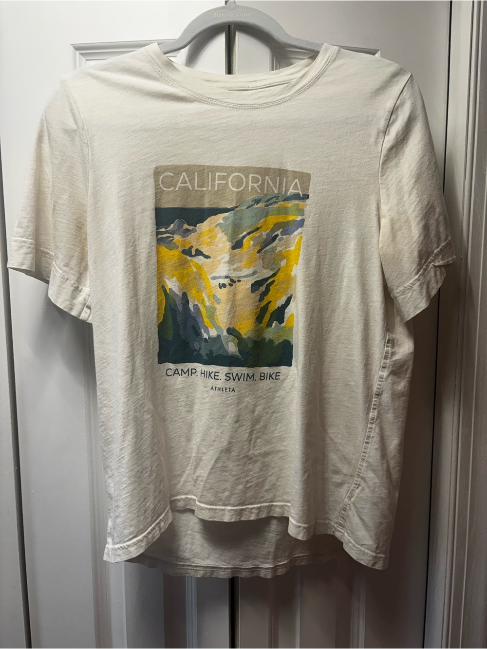 Athleta White Crewneck Tee
